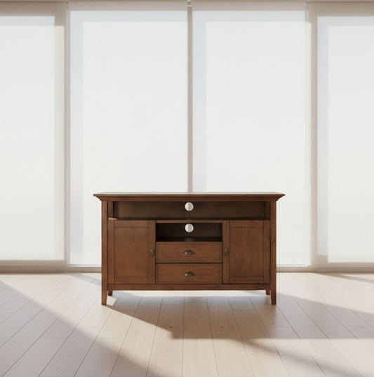 Redmond 54" TV Media Stand in Rustic Natural Aged Brown FFW258-623