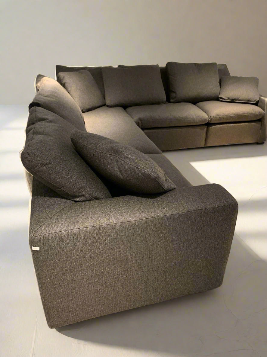 Sundays 5 Pc Movie Night Dark Shadow Grey Sectional Sofa Couch FFE258-458