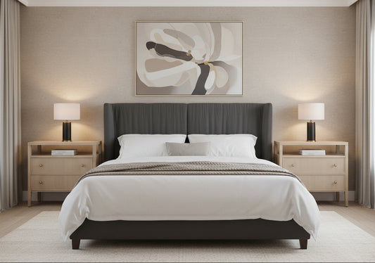 Essentials for Living Bronze Bay Natural Oak Highland Open Shelf 2-Drawer Nightstand FFE-1268