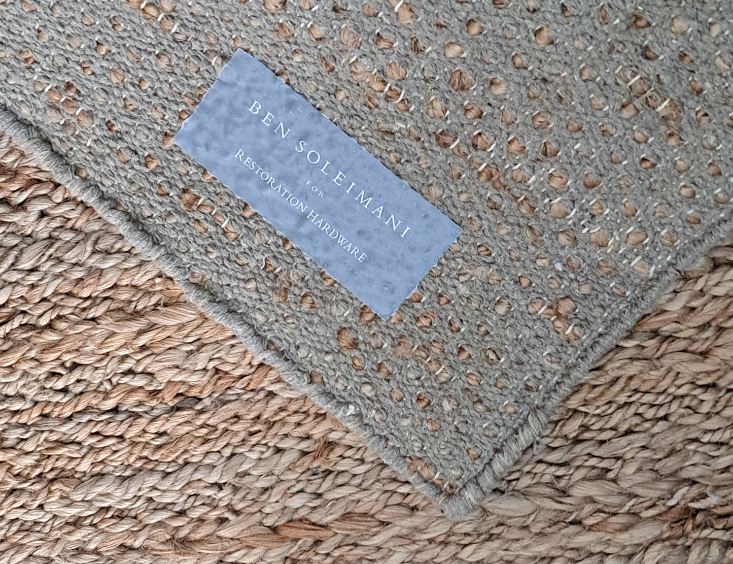 Restoration Hardware Ben Soleimani Braided Twist Jute Rug 8x10 ft EJ276-4