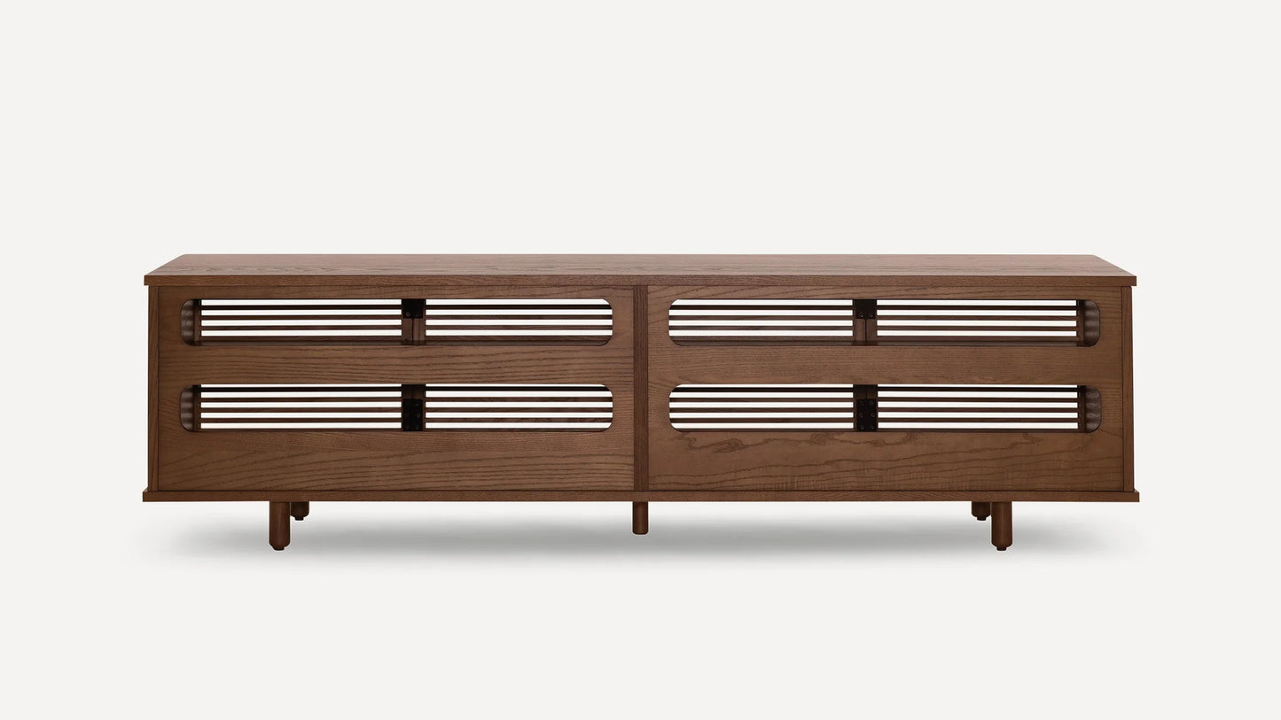 Burrow Opera Media Slatted Front Console Walnut (70") FFE-1107