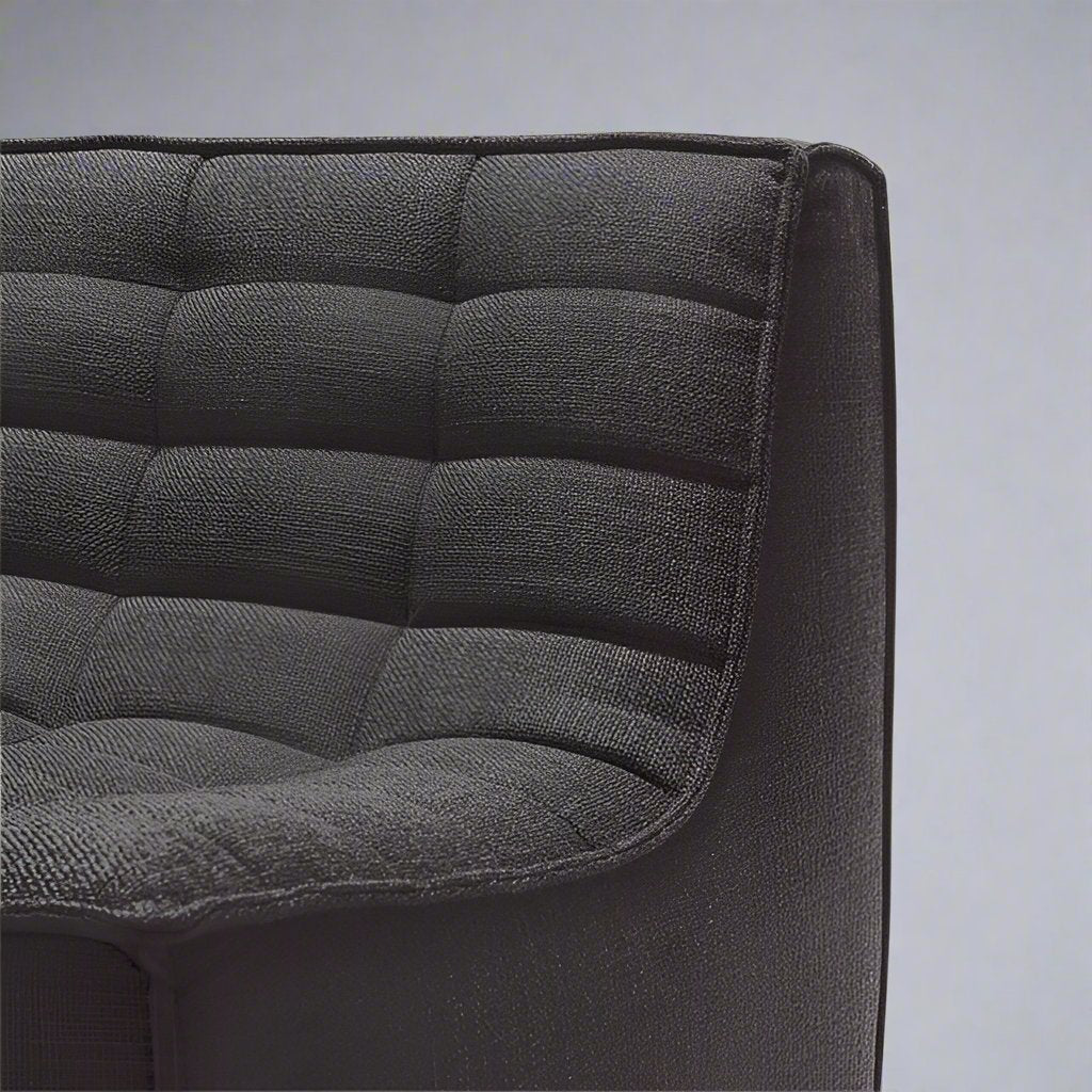 Ethnicraft N701 2 Seater Sofa Module Dark Grey Standard Fabric FFE258-151