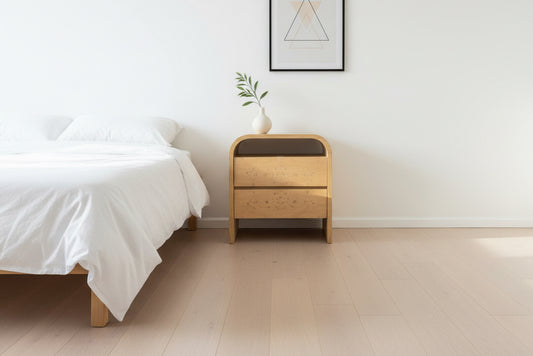 Castlery Crescent Burlwood 2-Drawer Nightstand FFE-1153