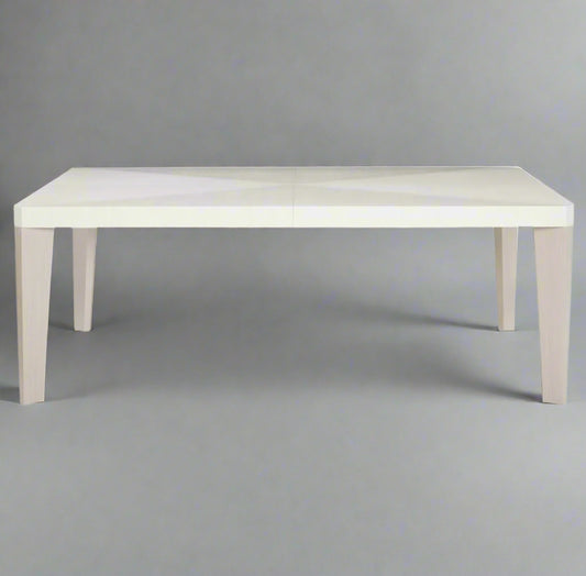 Bernhardt Lucille Modern Classic White Grey Wood Extendable Dining Table MB1-30