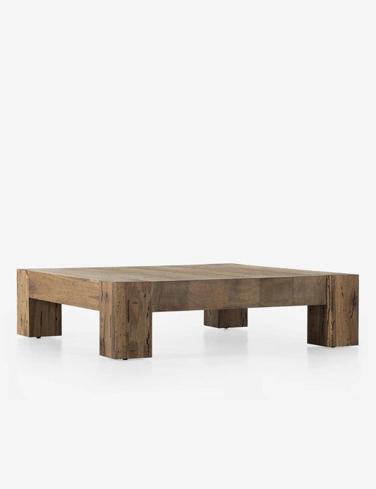 Lulu & Georgia Bevan Distresse Oak Veneer Square Coffee Table FFE258-599