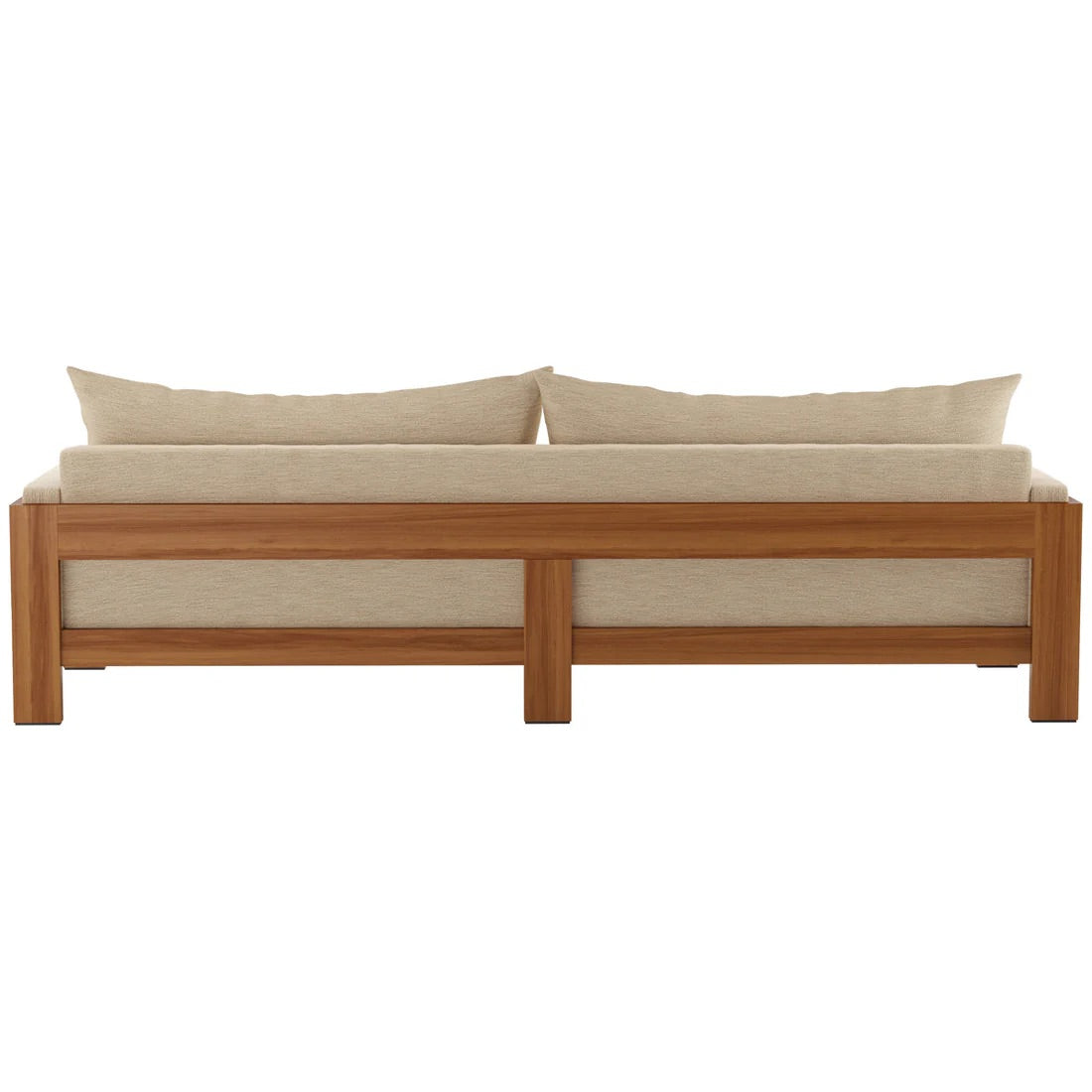 Four Hands Duvall Natural Teak Sofa with Casa Cream Cushion FFE-780