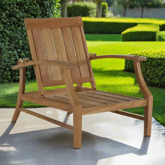 Summer Classics Croquet Natural Teak Outdoor Lounge Chair FFE-808