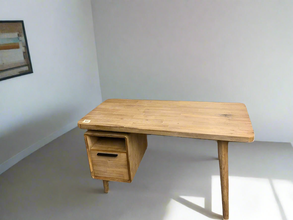 Castelry Seb Solid Acacia Wood Right or Left Cabinet Desk FFE258-377