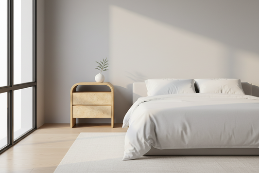 Castlery Crescent Burlwood 2-Drawer Nightstand FFE-1153