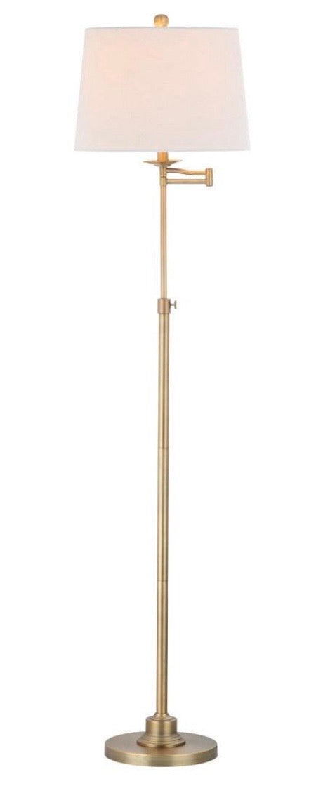 Safavieh Nadia Gold/White Swing Arm Floor Lamp FFE258-398