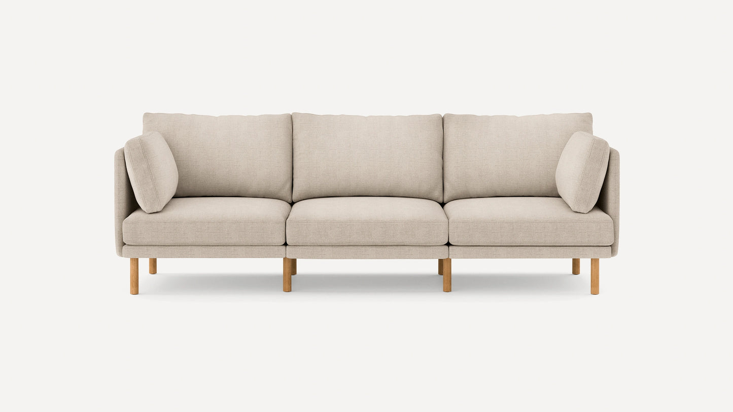 Burrow Plush Oatmeal Field 3-Piece Sofa Couch FFE258-567