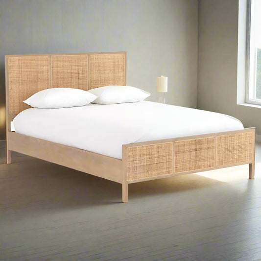 Four Hands Natural Cane Mango Sydney King Bed & Rails FFE258-479
