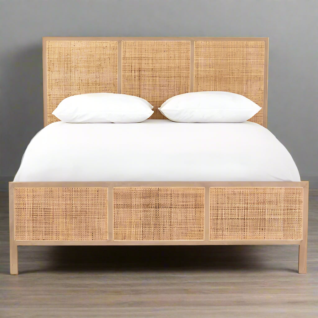 Four Hands Natural Cane Mango Sydney King Bed & Rails FFE258-479