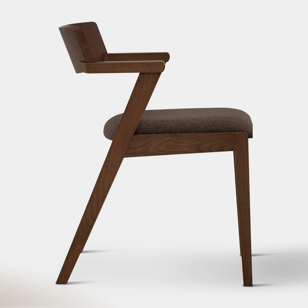 Hoft Home Pair (2) Zola Mid Century Style Chestnut & Walnut Dining Chairs FFE-1026