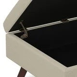 Owen 34" Coffee Table Storage Ottoman in Natural Linen Look Fabric FFW258-606