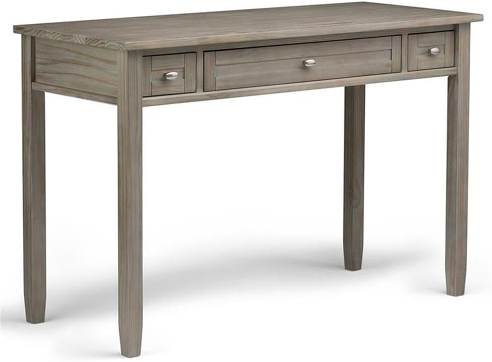Shaker Solid Wood Transitional 48"W Writing Desk in Distressed Grey FFW258-616
