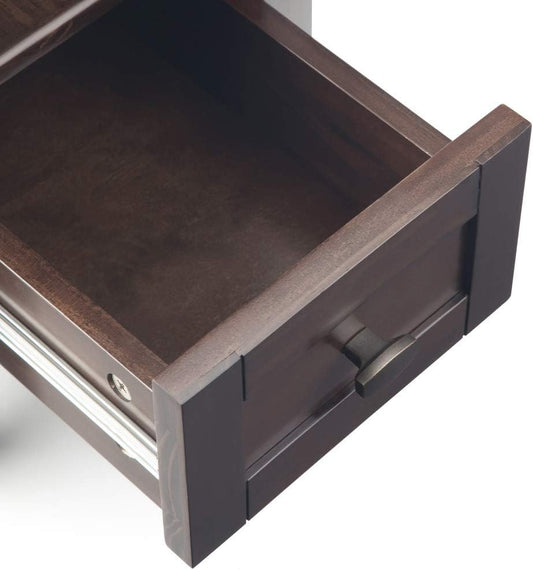 Warm Shaker Solid Wood 14" Side Table Night Stand in Tobacco Brown FFW258-590