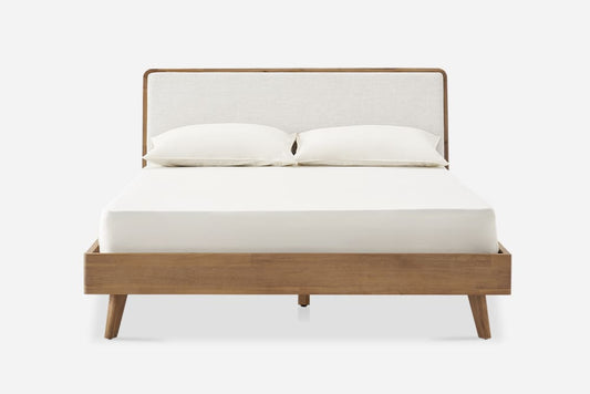 Castlery Seb Queen Bed (Performance Twill) Creamy White (AU/US/CA ver) FFE-1580