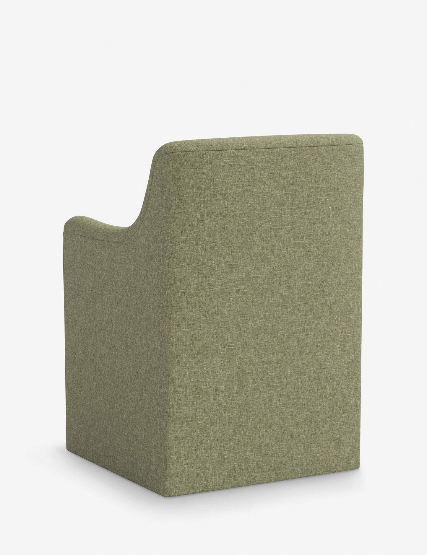 Lulu and Georgia Astoria Sculptural Sage Green Linen Dining Arm Chair FFE258-445