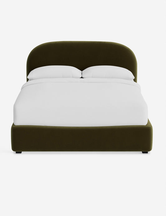 Lulu & Georgia Neve Queen Platform Bed /Balsam Green Classic Velvet FFE-1342
