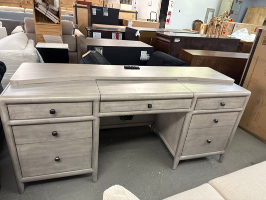 Hooker Furniture Work Your Way Burnham Grey Wood Credenza Desk FFE-1045
