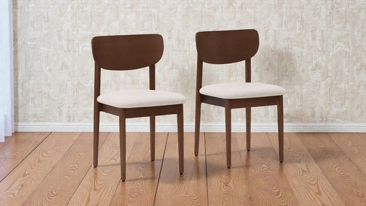Pair (2) Burrow Haiku Cafe Style Wood Dining Chairs FFE-1099