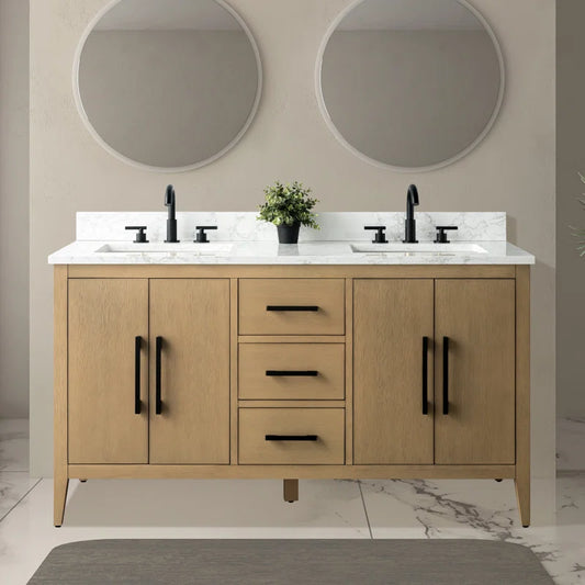 Vanity Art 60" Double Bathroom Vanity Set VNAR1888 FFE-761