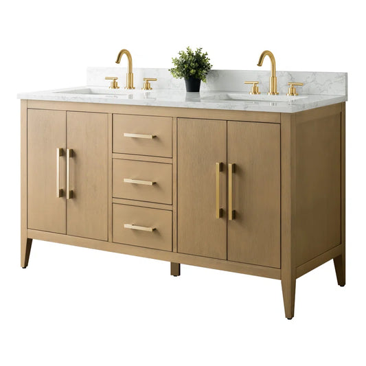 Vanity Art 60" Double Bathroom Vanity Set VNAR1888 FFE-761