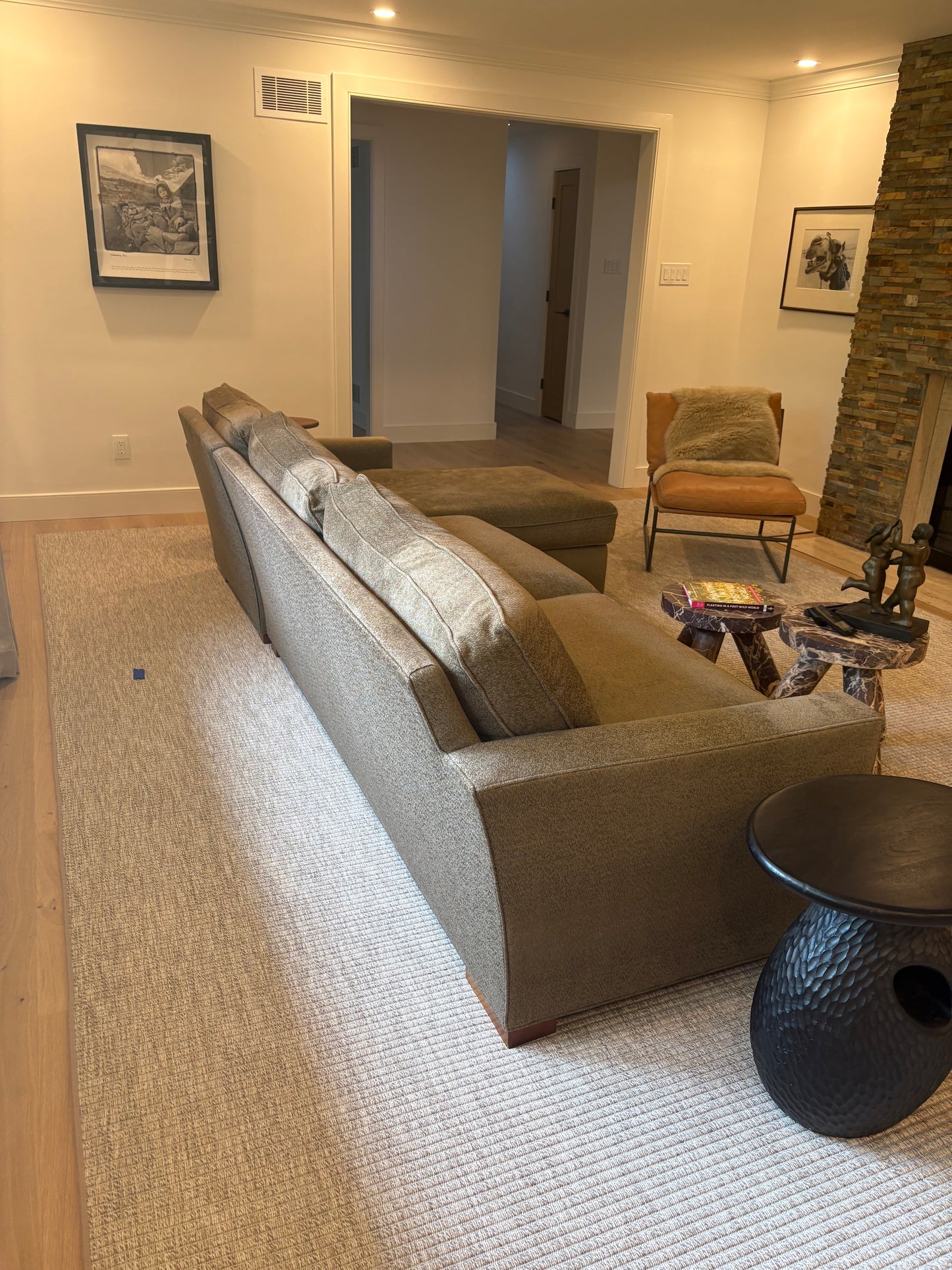 Custom Seating Calvin Cray Upholstered Sectional Sofa Couch SH265-39
