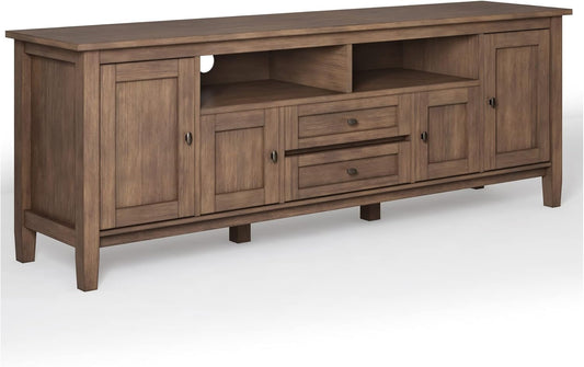 Amherst Solid Wood 72" Wide Media Console Natural Aged Brown  FFW258-663