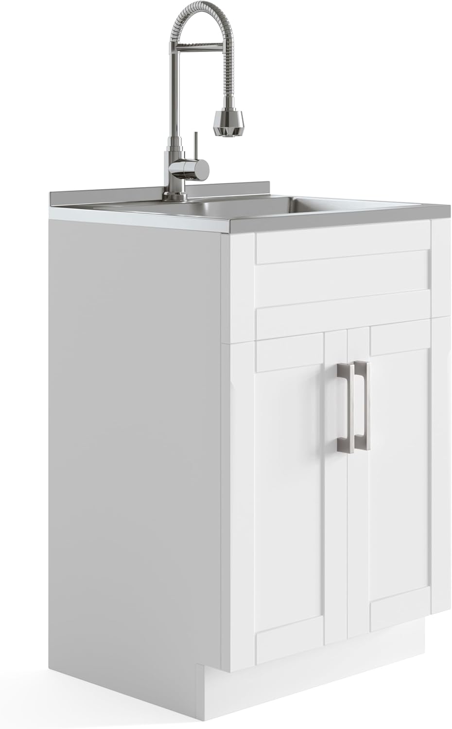 Hennessy 24-inch Utility Sink & Cabinet in Pure White FFW258-711