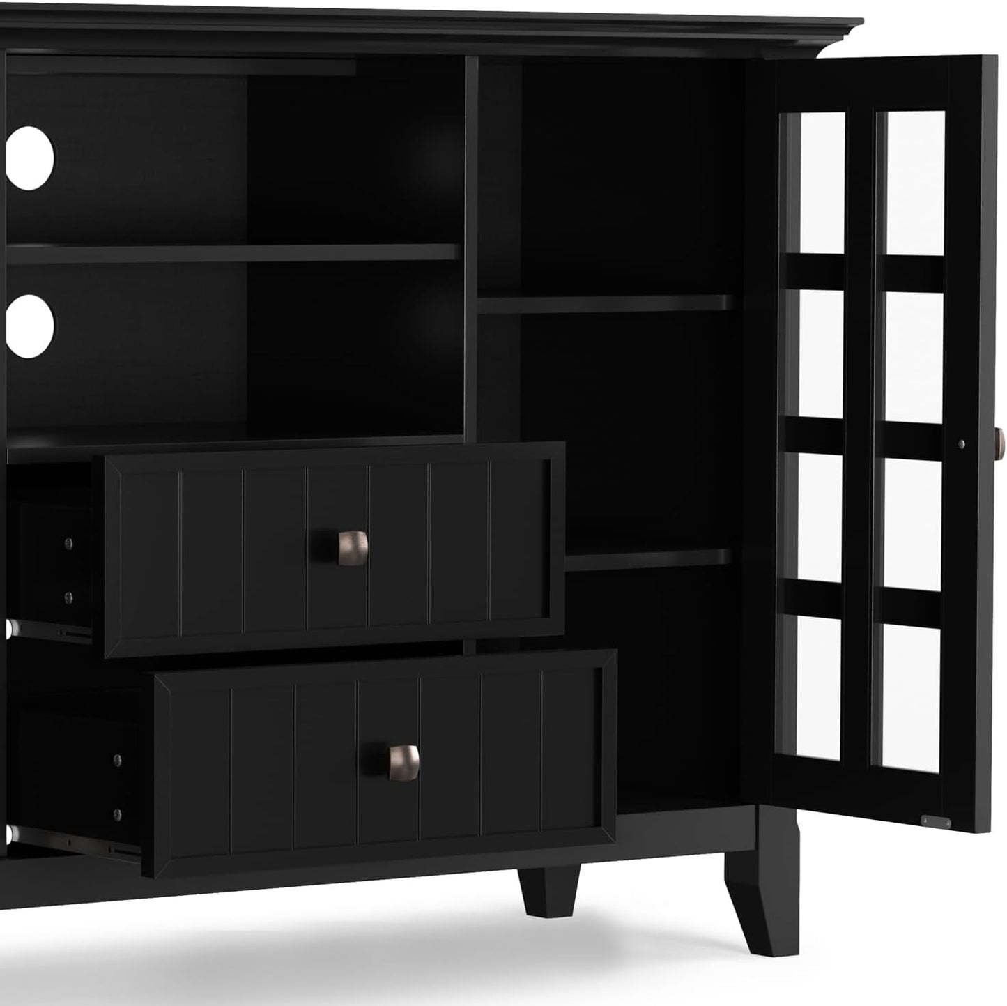 Arcadian Tall Black Media Stand FFW-725