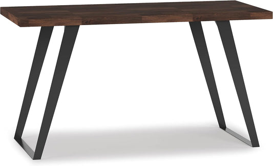 Lowry Acacia Wood Industrial 54"Desk in Rustic Natural Aged Brown FFW258-647