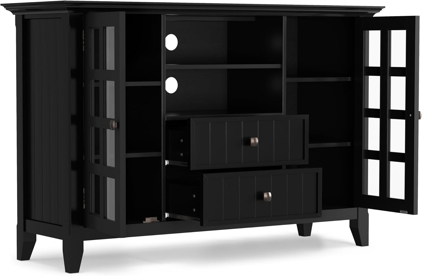 Arcadian Tall Black Media Stand FFW-725