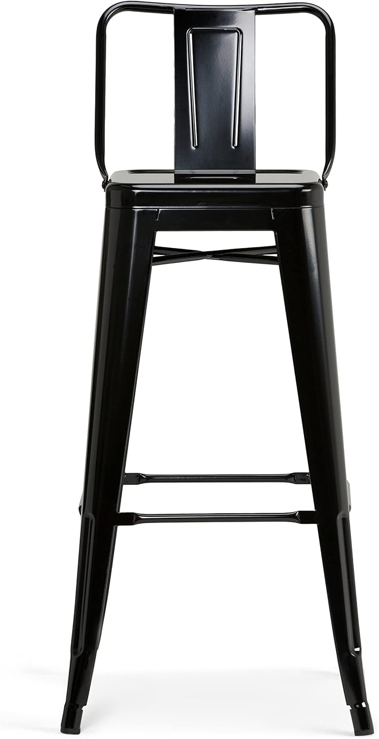 Rayne Industrial Black Metal 30" Metal Bar Stool (Set of 4) FFW258-689
