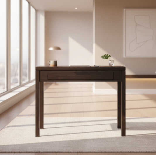 Hollander Solid Wood 38" Desk in Warm Walnut Brown FFW258-658