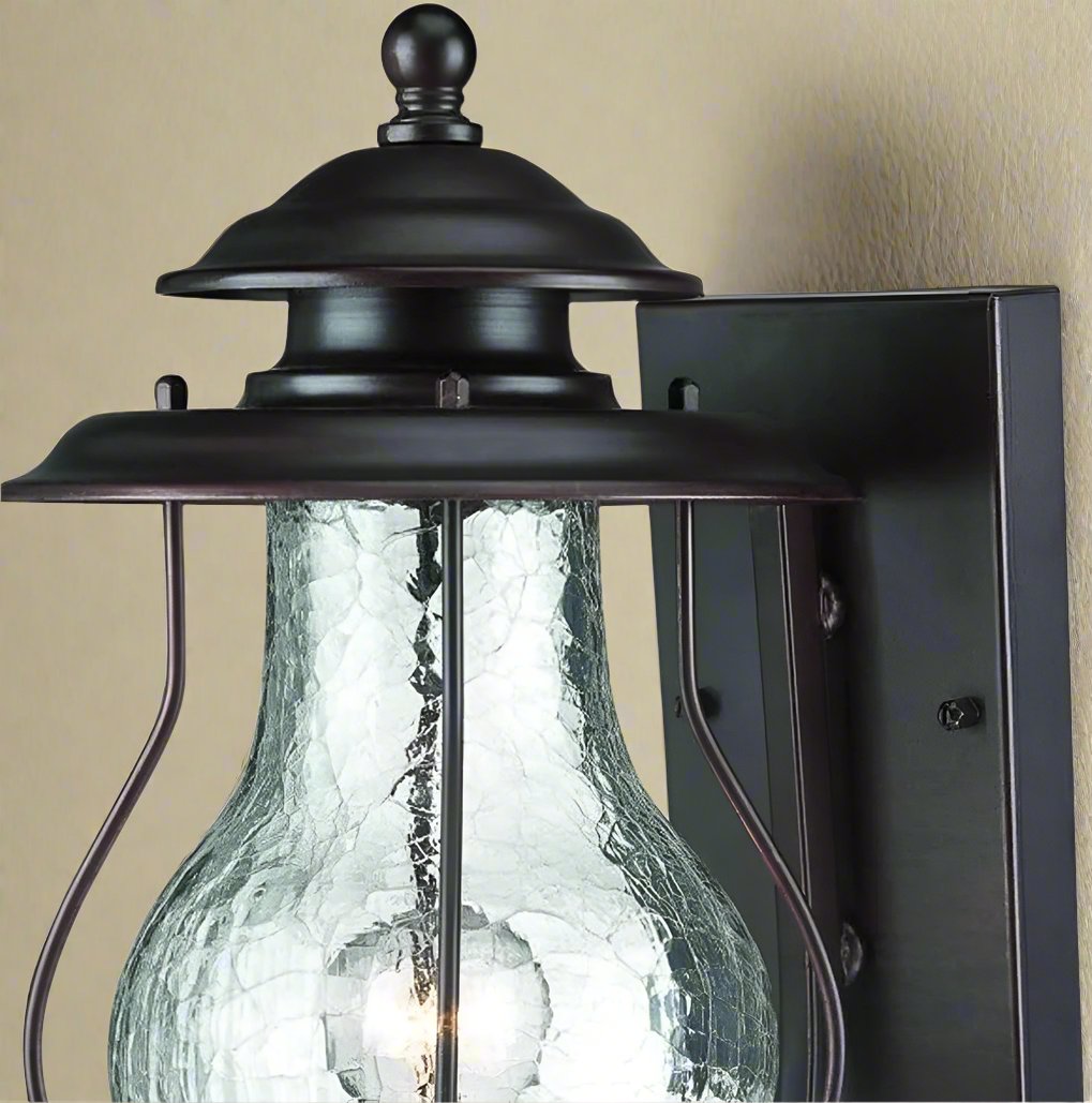 Homeroots Antique Bronze Oil Lantern Hanging Light FFE258-199