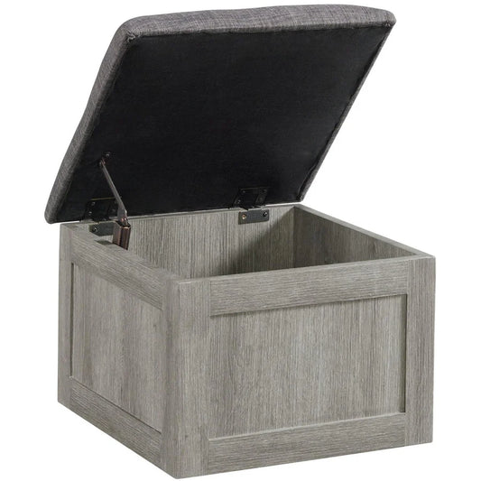 Elements International Grey Uster Coffee Table w4 Storage Stools FFE-1244