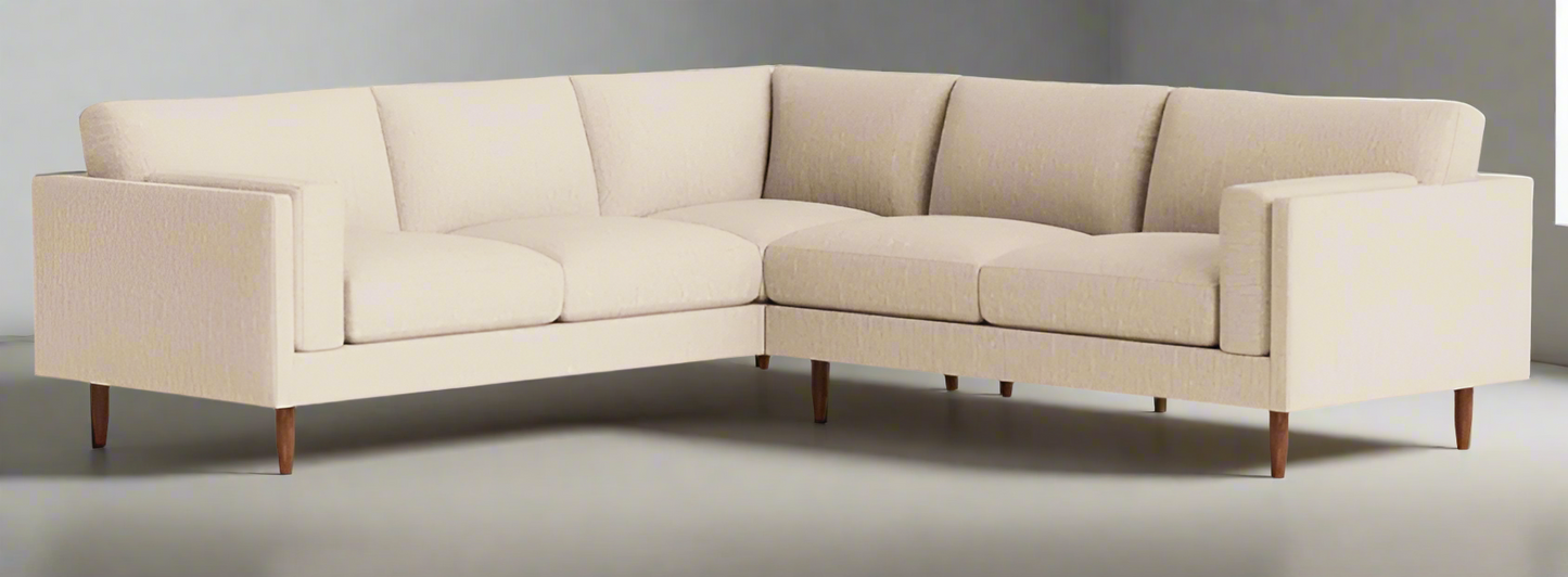 BenchMade Modern Merrick Tan Skinny Fat Right Sectional Sofa Couch FFE258-351