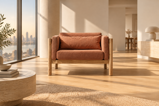 Neighbor Haven Outdoor Chair and a Half - Rust FFE-1574