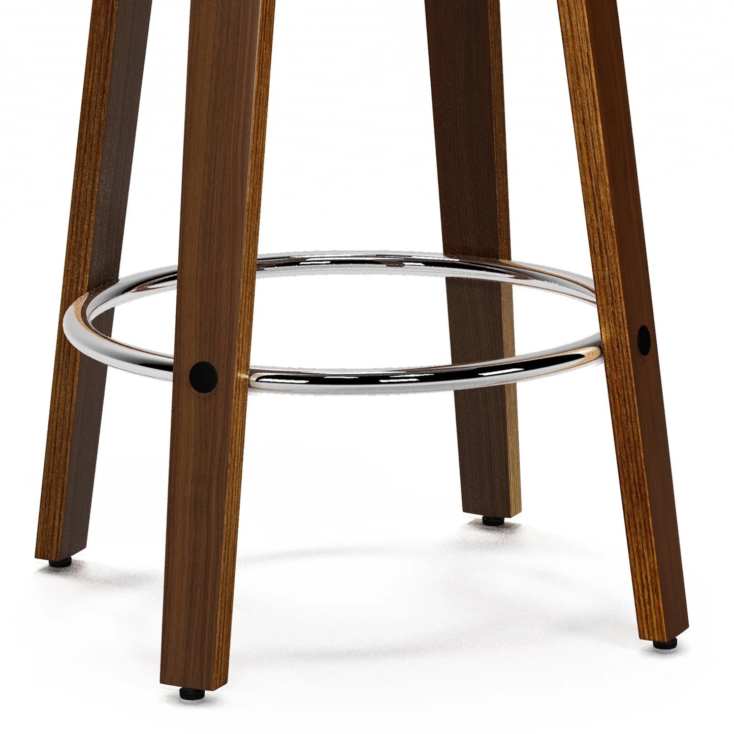 Set of Carly 16" Swivel Bar Stool Grey Polyester Linen Fabric FFW-896