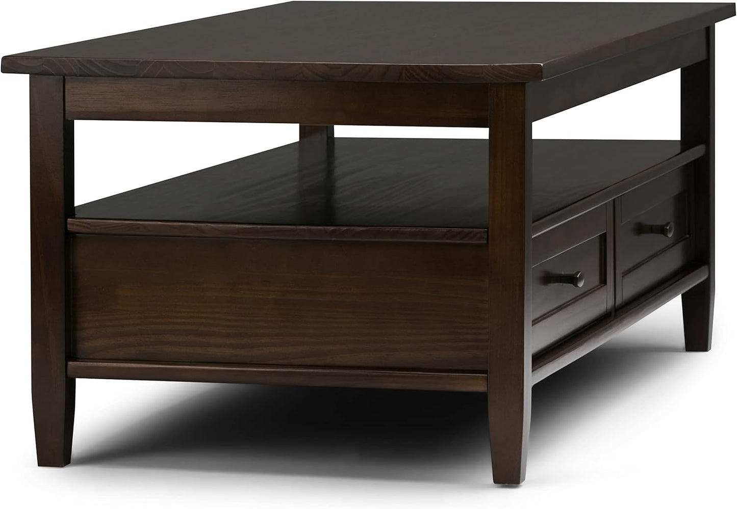 Solid Wood 48" Coffee Table in Farmhouse Brown FFW258-643