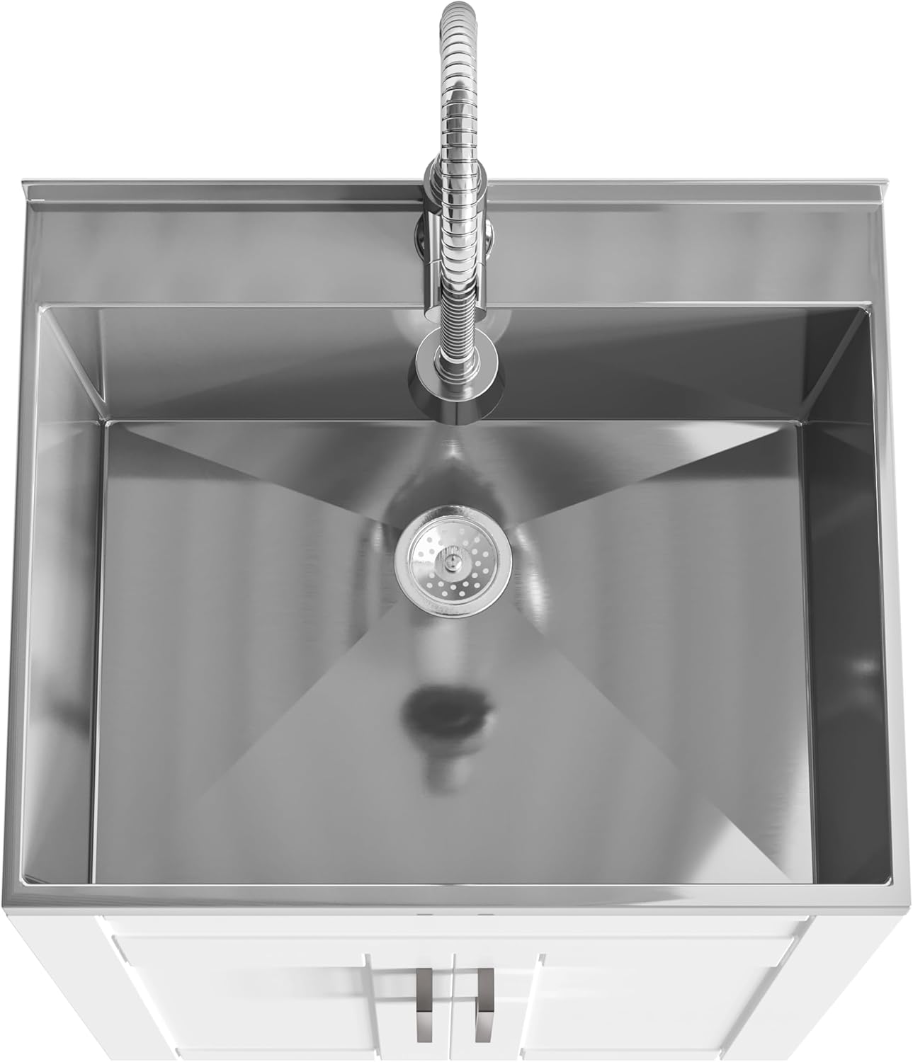 Hennessy 24-inch Utility Sink & Cabinet in Pure White FFW258-711