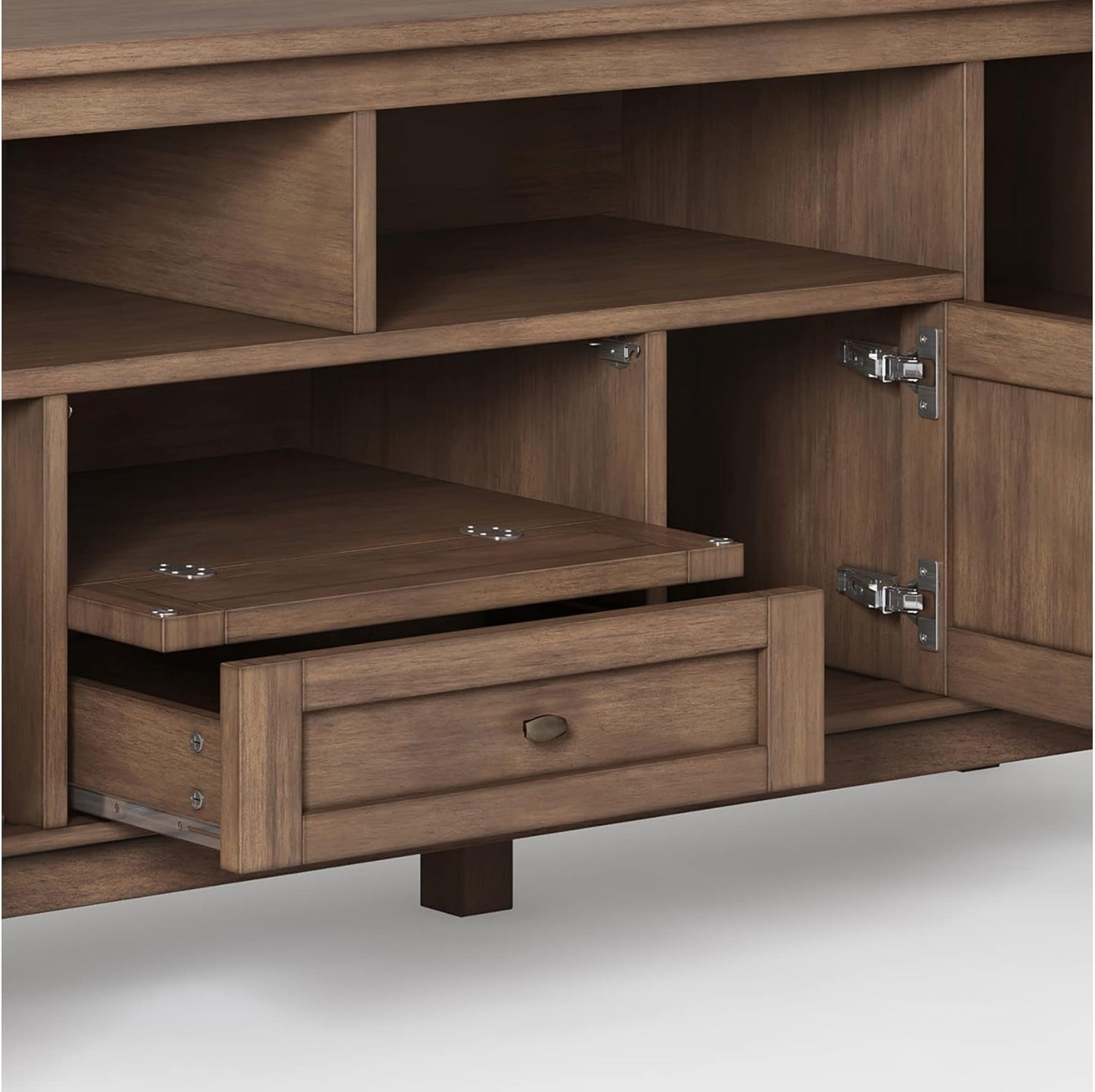 Amherst Solid Wood 72" Wide Media Console Natural Aged Brown  FFW258-663