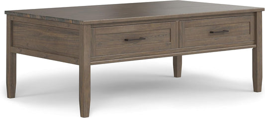 Ela Solis Wood 48" Lift Top Coffee Table in Smoky Brown FFW258-668