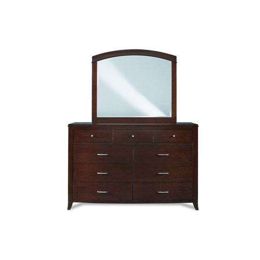 Modus Brighton Nine Drawer Dresser Chest & Mirror In Cinnamon FFE-1477