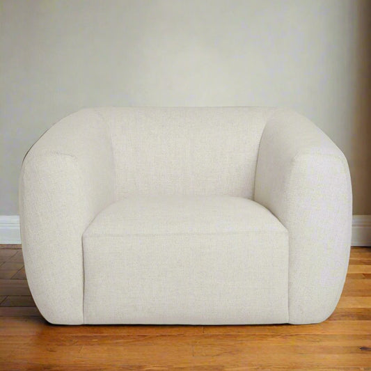 Lulu & Georgia Harlowe Ivory Upholstered Swivel Chair FFE258-183