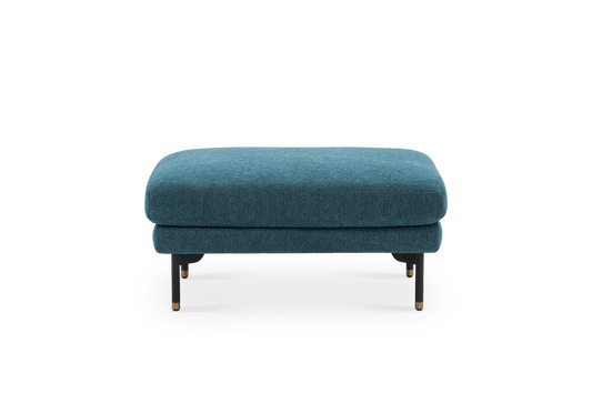 Castlery Pebble Contemporary Arm Chair & Ottoman, Ocean Blue FFE258-476