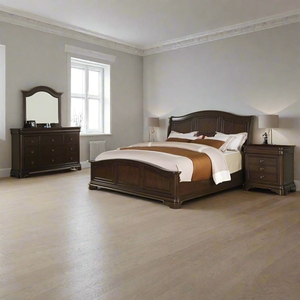 Picket House Furnishings Conley Cherry Queen Panel 4PC Bedroom Set FFE-1044