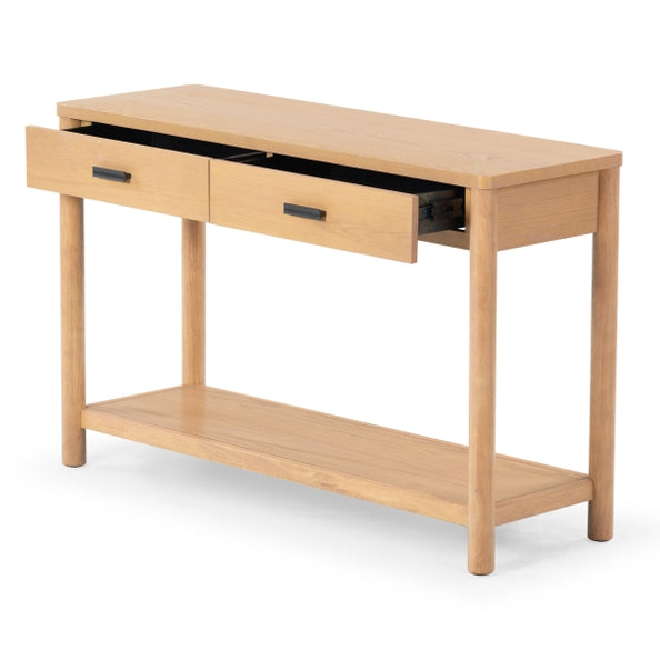 Safavieh Couture Jaylessa Wood 2 Drawer Natural Console Table FFE-827